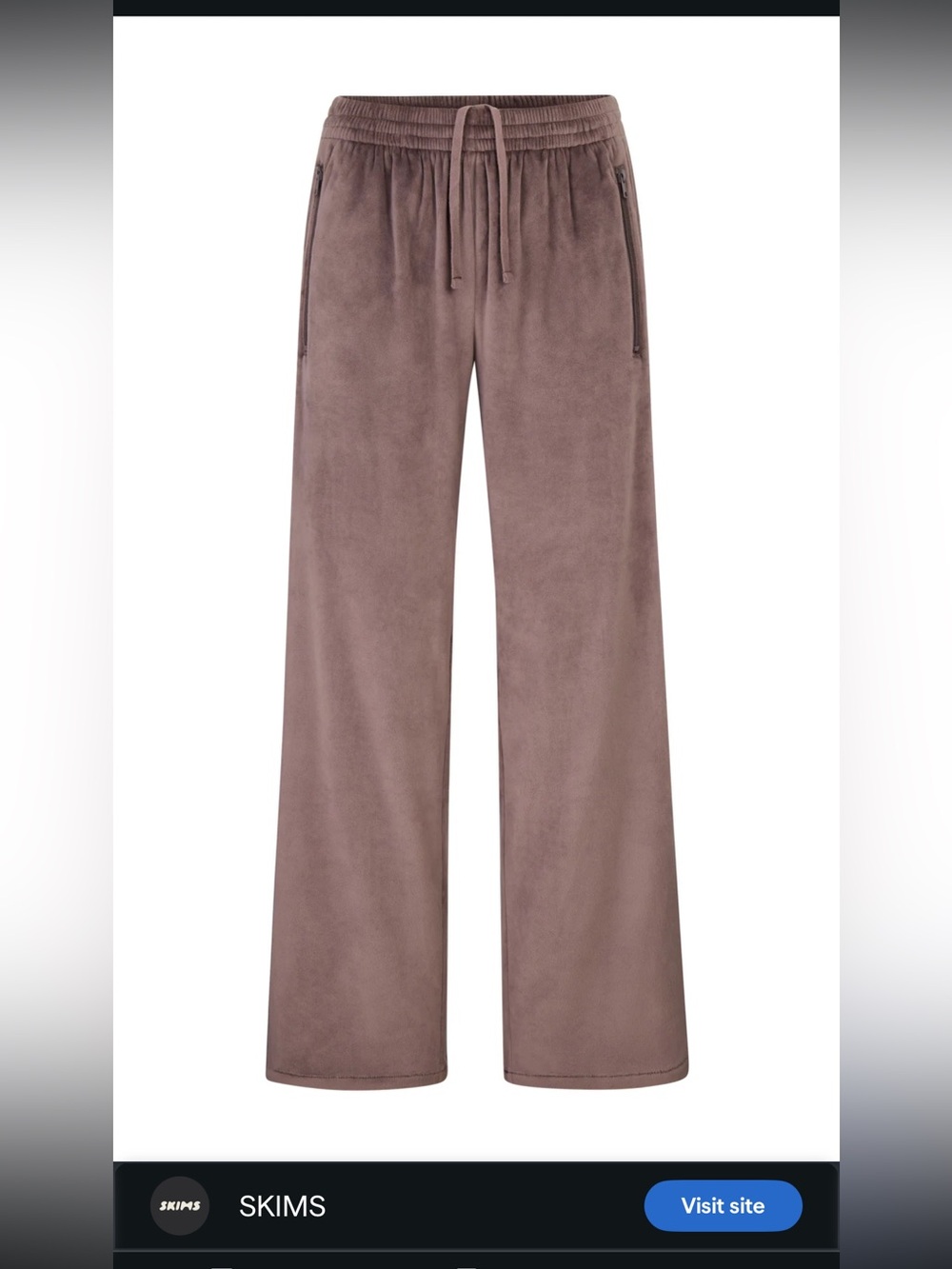 SKIMS-Small-Womens Amethyst Brown Plush Jogger Pants - Cozy Casual Wear NWT